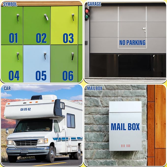 Letter Stickers, Mailbox Numbers, 4 Inch Waterproof Vinyl Alphabet | 4 Inch Blue - Image 4