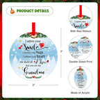 WaaHome Grandma Christmas Ornaments Gifts from Granddaughter Grandchildren - Image 7
