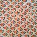 E-Tailor® Indian Ethnic 100% Cotton Voile Running Hand Block Print Natural - Image 2