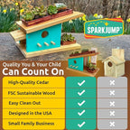 SparkJump Modern Birdhouse Woodworking Kit, Complete DIY Birdhouse - Image 6