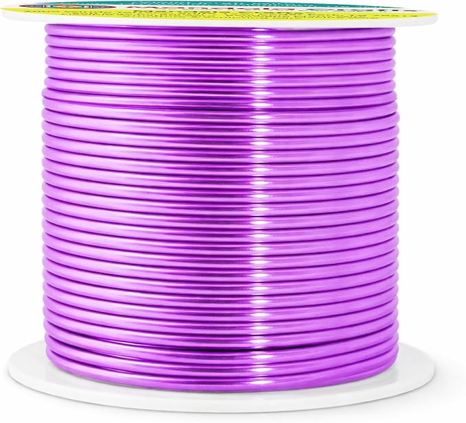 Mandala Crafts 14 Gauge Violet Anodized Aluminum Craft Wire, 60 FT | Colored - Image 2