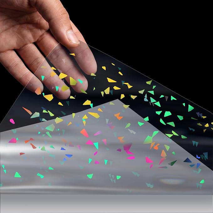 36 Sheets Holographic Laminate Sheets Clear Holographic Sticker Paper | Self - Image 3