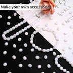 BONNY BOXX 1000pcs 6mm Acrylic Faceted Round Crystal Beads White AB Loose - Image 4