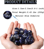 DUQGUHO Blue Sodalite Natural Healing Crystals Stones Set Polished Tumbled - Image 7