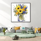 Yezavesu Flower Framed Paint by Numbers Kit - Image 2