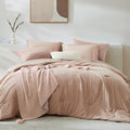 WRENSONGE King Comforter Set, 7 Pieces Clay Pink Soft Bed in a Bag King by WRENSONGE