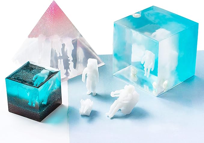 Woohome 14 PCS Resin Casting Molds Fillers 3D Astronaut Paper Airplane - Image 7
