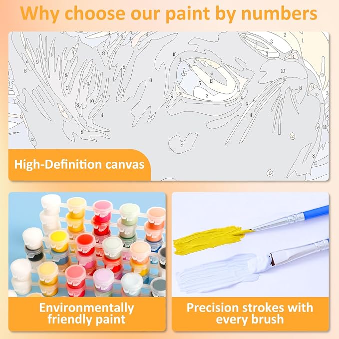 Mandun 3 Pack Paint by Numbers Kit - Image 5