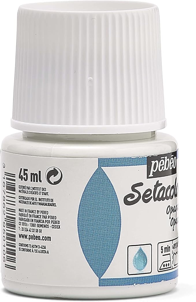 Pebeo 295-010 Setacolor Opaque Fabric Paint 45-Milliliter Bottle, Titanium - Image 11