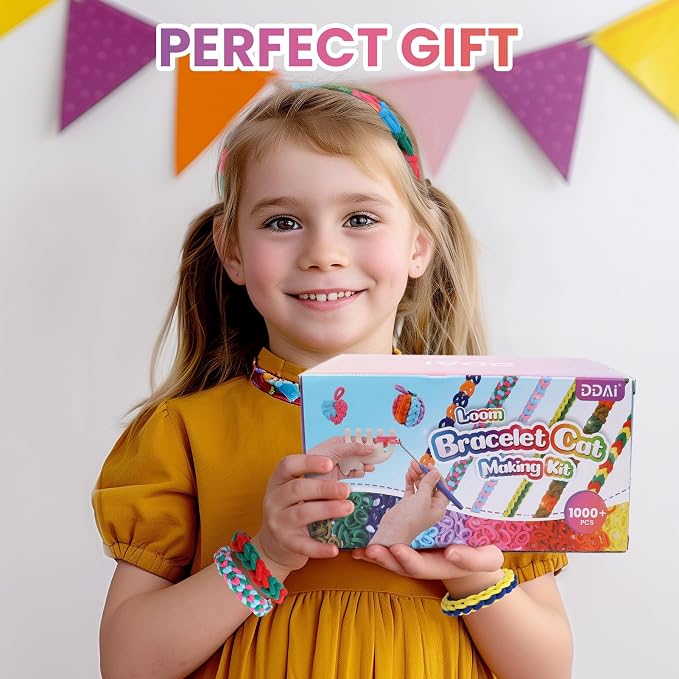 DDAI Bracelet Making Kit for Girls Ages 6-12 – Arts and Crafts for Kids Weaving - Image 7