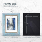 XUANLUO 5x7 Picture Frames Set of 4 Rustic Retro Photo Frame - Image 2