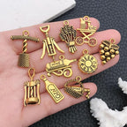 WOCRAFT 60pcs Antique Gold Wine Bracelet Charms - Image 2