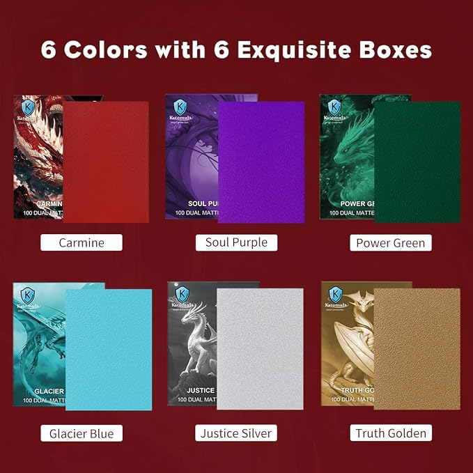600PCS MTG Card Sleeves, Katomula 6 Colors Dual Matte Card Sleeve - Image 2