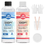 Clear Epoxy Kit 16 oz, Bubble Releasing 1:1 by SHORERESIN