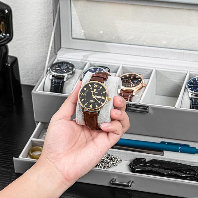 ProCase Watch Box, 6 Slot Watches Display Case - Image 4