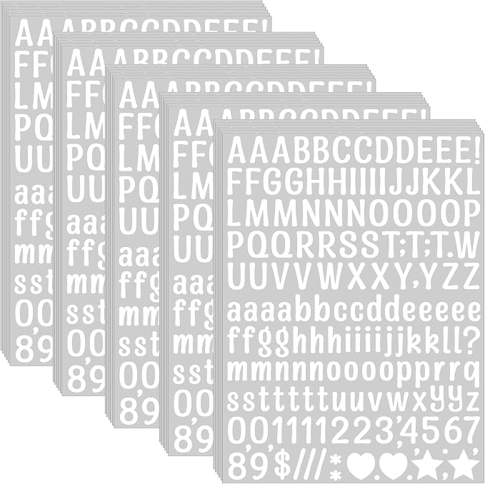 Letter Stickers 0.5 inch, Self-Adhesive Vinyl Waterproof ABC Letter Stickers by Unknown