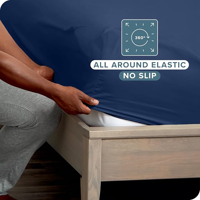 Bare Home 5-Pack Fitted Bottom Sheets Twin - Image 3