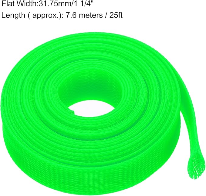uxcell Expandable Sleeving, 1 1/4-inch 25ft Cable Sleeve - Image 3