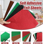 Bonsicoky Brown Self Adhesive Felt Sheets, 10 Pack, A4 Size - Image 4