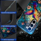 for Samsung Galaxy S23 Plus Case, Stained Glass Hummingbird Pattern Glossy 2 in - Image 4