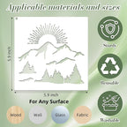 15Pcs Mountains and Animals Stencils - Image 4