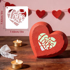 72 PCS 3x3 Inch Valentine‘s Day Stencils - Image 2