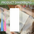DSYIL Blank Bookmarks Making Kit, 50 Colorful Tassels, 5.5 x 2 inches - Image 2