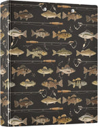 Fish Man Round Ring Binders 1.5 Inch Man I Love Fishing 3 Ring Clipboard Binder by Wamika