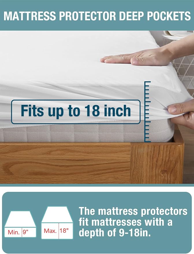 Bedecor Twin Waterproof Mattress Protector - Image 4