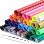 30 Pack HTV Vinyl Bundle 12" x 90 FT Heat Transfer Vinyl Rolls by Oleitodh