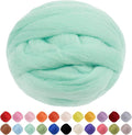 JeogYong Needle Felting Wool, 7.05oz Wool Roving Chunky Wool Yarn, Mint Green by JeogYong