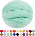 JeogYong Needle Felting Wool, 3.53oz Wool Roving Chunky Wool Yarn, Mint Green by JeogYong
