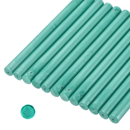 MECCANIXITY 12 Pcs Cyan Cylinder Sealing Wax Stick Glue Gun Wax Seal Rod Craft by MECCANIXITY