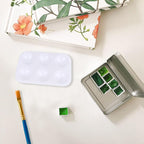 LNAUJS 8 Pack Plastic Paint Tray Palettes, 6 Well Rectangular Palette, - Image 6