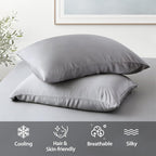 2 Pack Cooling Pillow Cases, Viscose Derived from Bamboo Pillow Protectors - Image 5