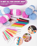 Coopay Crochet Kit for Beginners, Protable Bag, Acrylic Yarn for Crocheting - Image 3