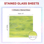 PATIKIL 4 x 4 Inch Transparent Stained Glass Sheets, 2 Sheets Mosaic Glass - Image 2