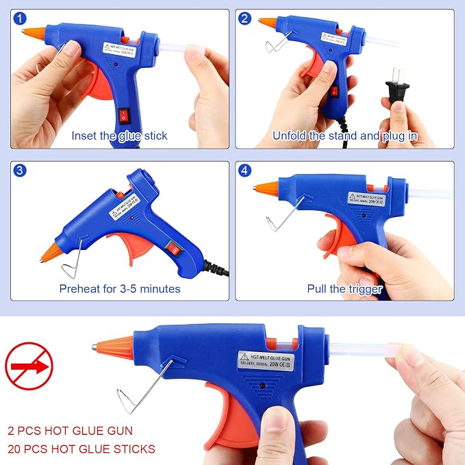 Zhengmy 4 Pieces Mini Hot Glue Gun - Image 6