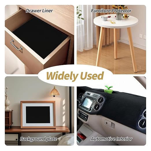 10PCS Black Felt Sheets with Self-Adhesive Backing, Soft Felt Fabric, Durable - Image 6