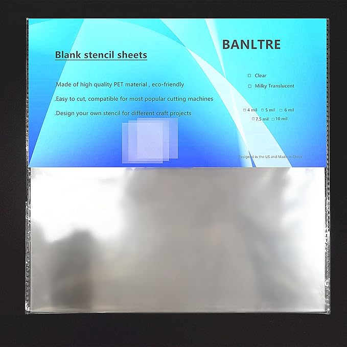 BANLTRE 15 Pieces 7.5 mil Transparency Blank Template Material Stencils Mylar - Image 6