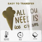 RENLITONG Soft Metal Heat Transfer Vinyl, Premium PU Material HTV Roll - Image 5