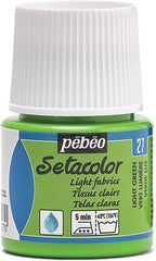 Pebeo Setacolor Light Fabrics Paint 45-Milliliter Bottle, Light Green by Unknown