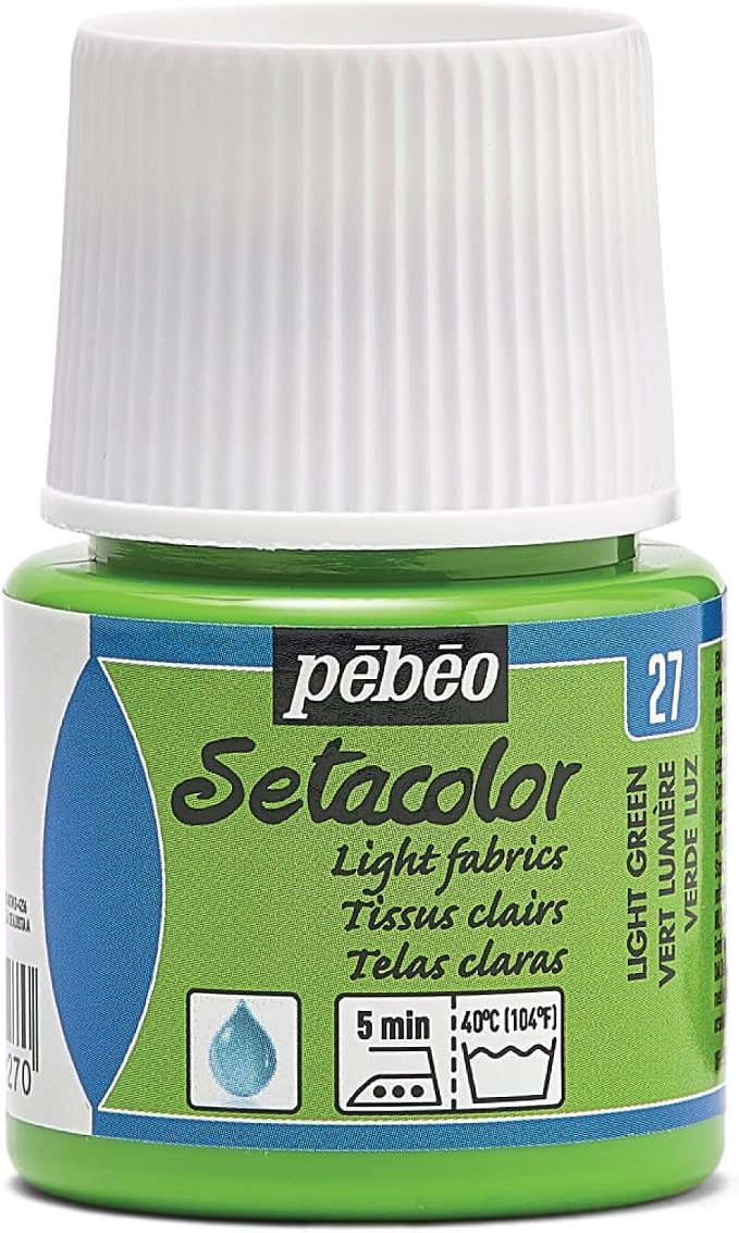 Pebeo Setacolor Light Fabrics Paint 45-Milliliter Bottle, Light Green by Unknown