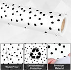 Qyeahkj Black Dot Bulletin Board Paper Roll Black Polka Dot Bulletin Board - Image 3