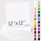 12" x 12" Felt Sheets for Crafts, 2mm Stiff Felt Fabric, Polyester Felt Squares by AblemeDeco