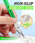 DIYSELF Craft Knife with 10 Extra #11 Blades, Precision Hobby Knife Set with - Image 4