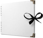 Bstorify Square Scrapbook Photo Albums 50 Pages White Thick Paper, Metal Corners by Bstorify