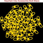 Keychain Clasp Keychain Clip Accessories Bulk 60pcs Colorful Lobster Claw Clasps - Image 2