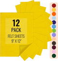 IONTACH 9" X 12" Felt Fabric Sheets 1.6mm Thick | Soft Felt by IONTACH