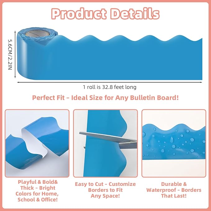 6 Rolls 196.8 Ft Bulletin Board Borders - Image 4